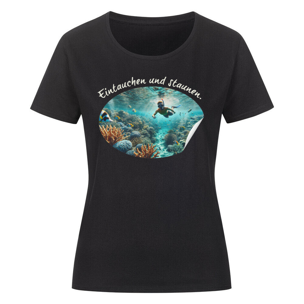 Organic Abenteuer Ladys Shirt, "Schnorcheln" schwarz