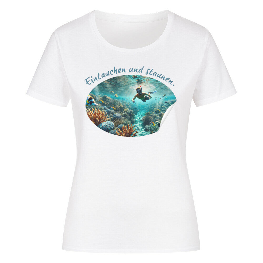Organic Abenteuer Ladys Shirt, "Schnorcheln" weiß